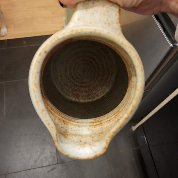 David Lloyd Jones Ceramic pottery stoneware speckled glaze jug pitcher neutral - Picture 5 of 6